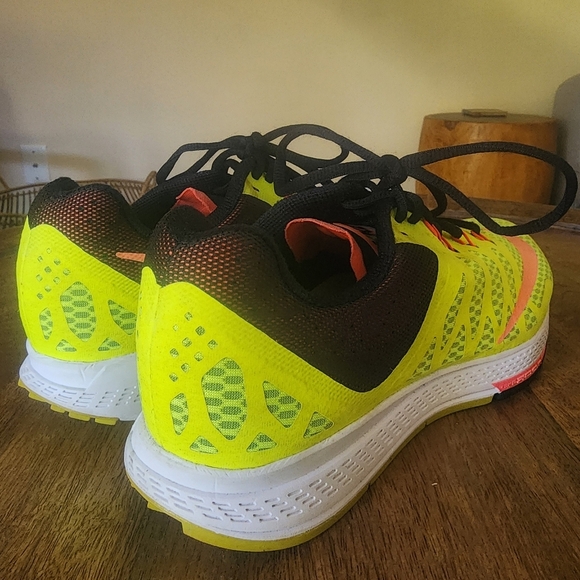 Nike Air Zoom Elite 7 Neon Yellow Hot Pink Lace Up Running Sneakers Mens Size 8 - Picture 7 of 15